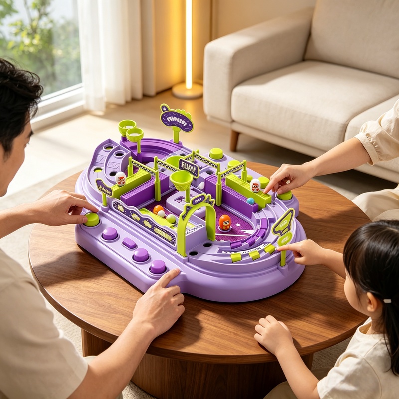 Board Game Race Track - 2-Spieler-Murmelbahn-Brettspiel, Lehrreiches Startbahn-Spielzeug für Kinder von