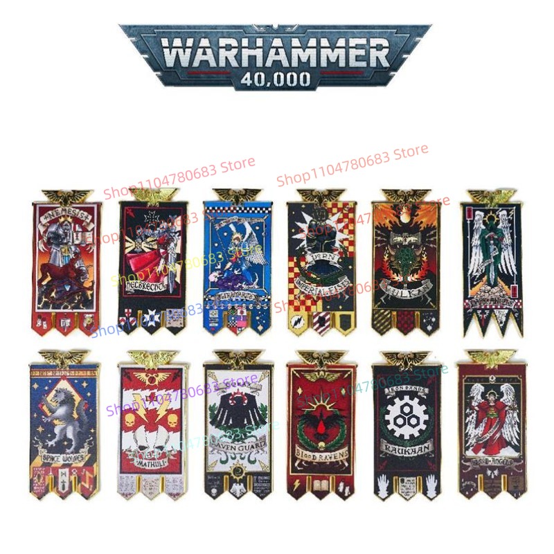 Board Game Warhammer 40K - 40K Space Marine Kapitel-Banner Legierung Kühlschrankmagnet,
