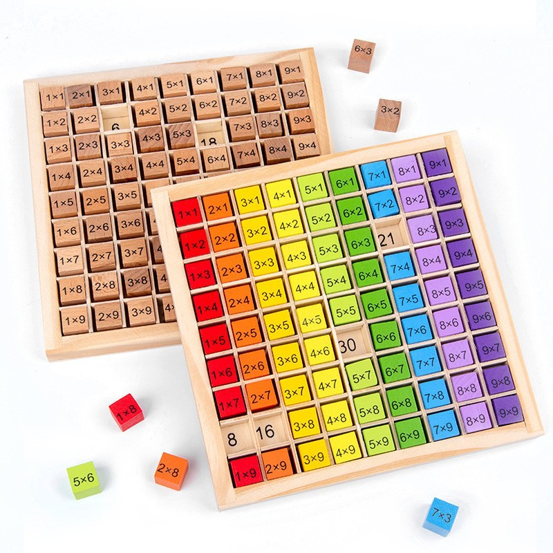 Board Game Word - Montessori Kinder Lernspielzeug Holz Multiplikation Brettspiel