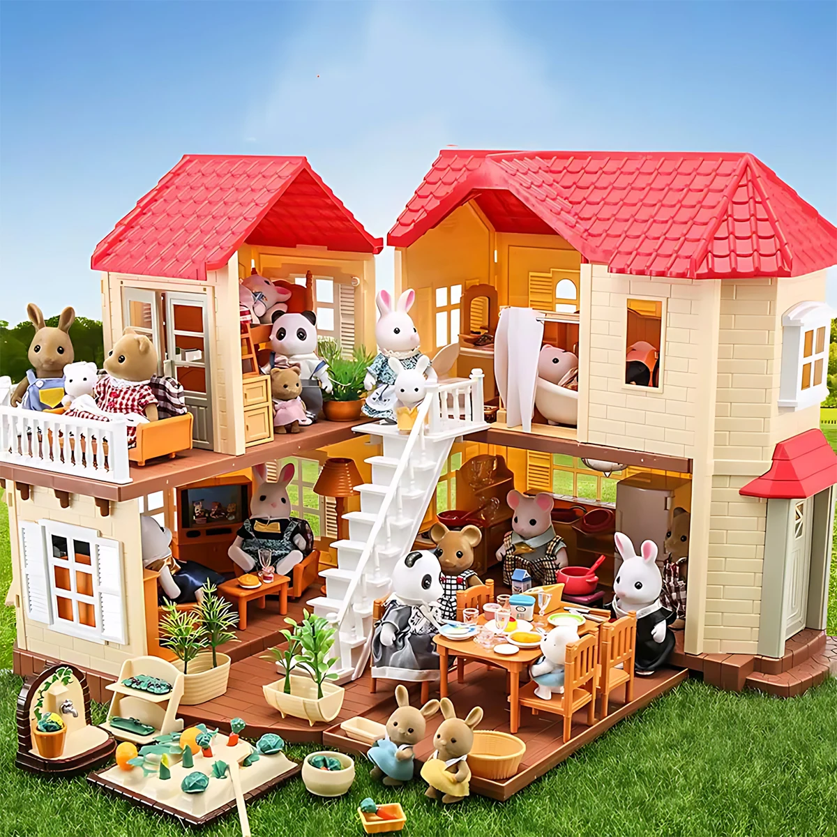 Miniature Terrain Set - Miniatur-Möbel 1:12 Puppenhaus Küche Wohnzimmer Schlafzimmer