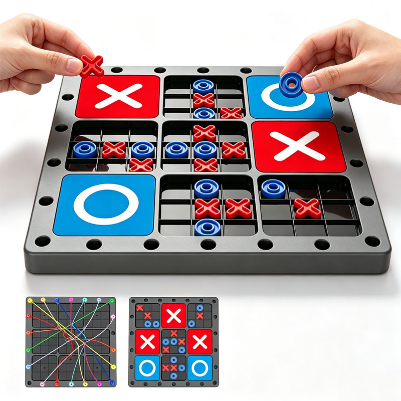 NEU 2-in-1 Tic-Tac-Toe-Brettsp – Board Game Fun Bewertung und Preis